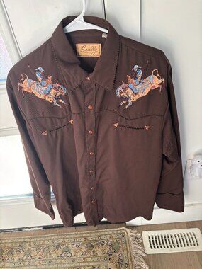 Beautiful SCULLY 8 seconds bull riding shirt